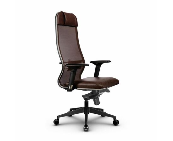 Metta L 1m 36/4D_17840_Сетка X2 - Коричневый_Кожа перфорированная NewLeather - Темно-коричневый | Интернет магазин мебели и декора LifeDekor