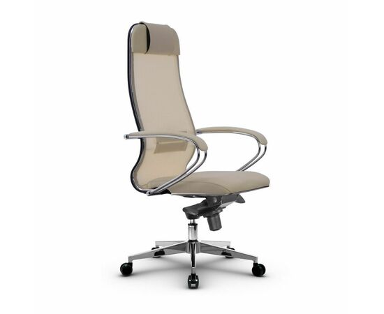 Metta L 1m 36/K_17841_Сетка X2 - Бежевый_Кожа перфорированная NewLeather - Бежевый | Интернет магазин мебели и декора LifeDekor