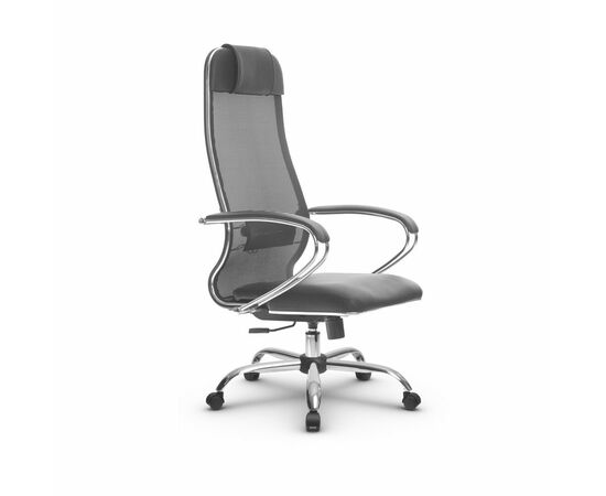 Metta L 1m 36/K_17833_Сетка X2 - Черный_Кожа перфорированная NewLeather - Черный | Интернет магазин мебели и декора LifeDekor