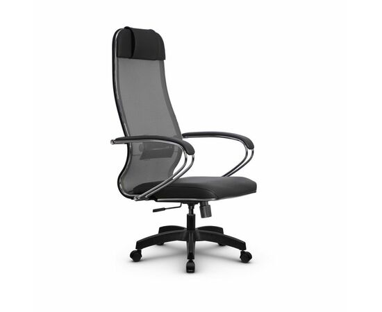 Metta L 1m 36/K_17831_Сетка X2 - Светло-серый_Кожа перфорированная NewLeather - Серый | Интернет магазин мебели и декора LifeDekor