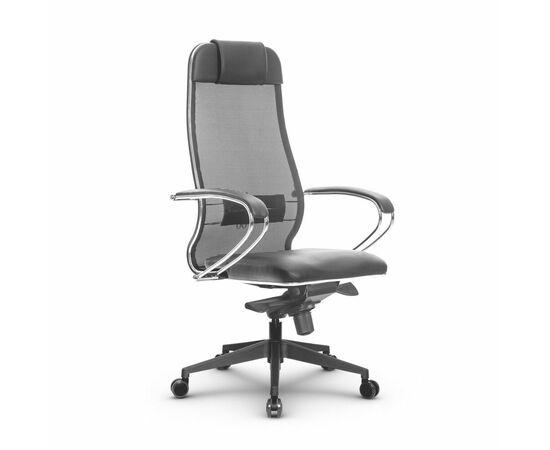 Metta L 1m 36/K_17840_Сетка X2 - Черный_Кожа перфорированная NewLeather - Черный, изображение 4 | Интернет магазин мебели и декора LifeDekor