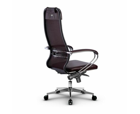 Metta L 1m 36/K_17841_Сетка X2 - Темно-бордовый_Кожа перфорированная NewLeather - Темно-бордовый, изображение 3 | Интернет магазин мебели и декора LifeDekor