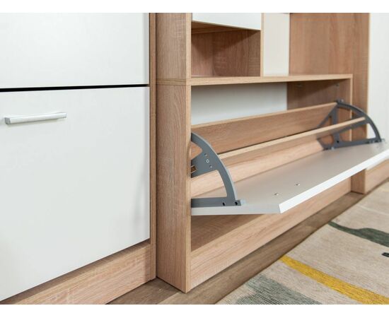 Шкаф «Интер», Дуб сонома/белый, изображение 15 | Интернет магазин мебели и декора LifeDekor