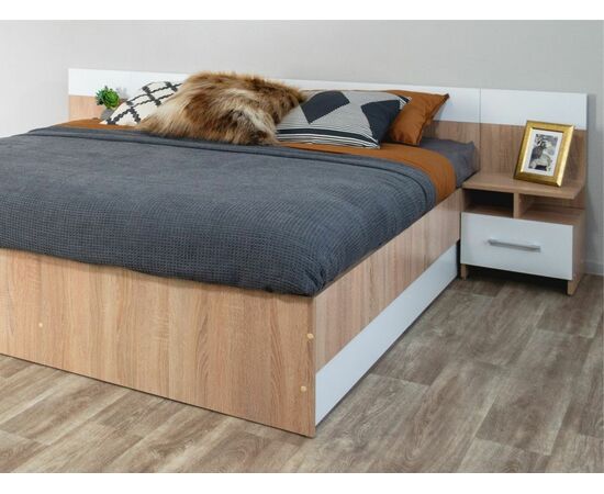 Спальня «Алена» 3 дв. шк, Дуб сонома/белый, изображение 12 | Интернет магазин мебели и декора LifeDekor