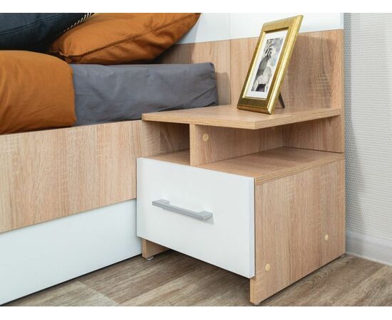 Спальня «Алена» 4 дв. шк, Дуб сонома/белый, изображение 12 | Интернет магазин мебели и декора LifeDekor