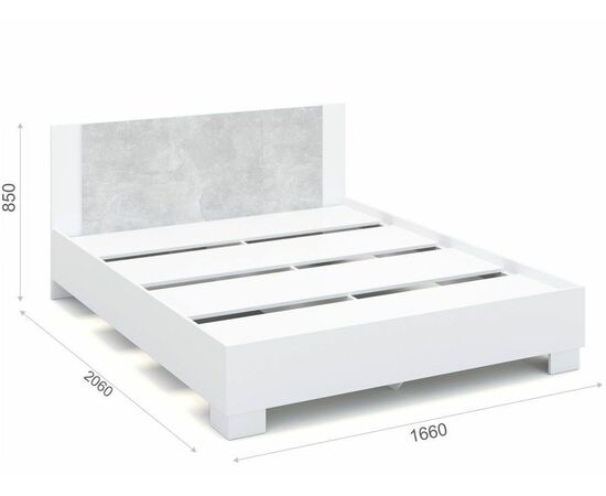 Спальня «Аврора» 4дв шк, Белый/Ателье светлый, изображение 15 | Интернет магазин мебели и декора LifeDekor