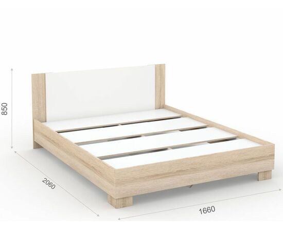 Спальня «Аврора», Дуб сонома/Белый, изображение 14 | Интернет магазин мебели и декора LifeDekor