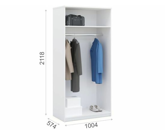 Спальня «Аврора», Белый/Ателье светлый, изображение 14 | Интернет магазин мебели и декора LifeDekor