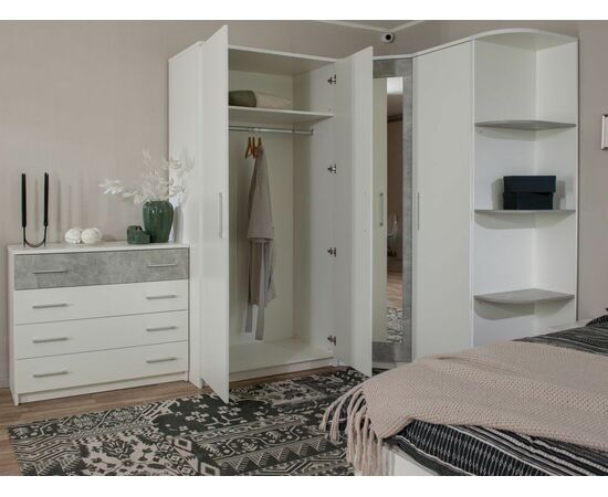 Спальня «Аврора», Белый/Ателье светлый, изображение 15 | Интернет магазин мебели и декора LifeDekor