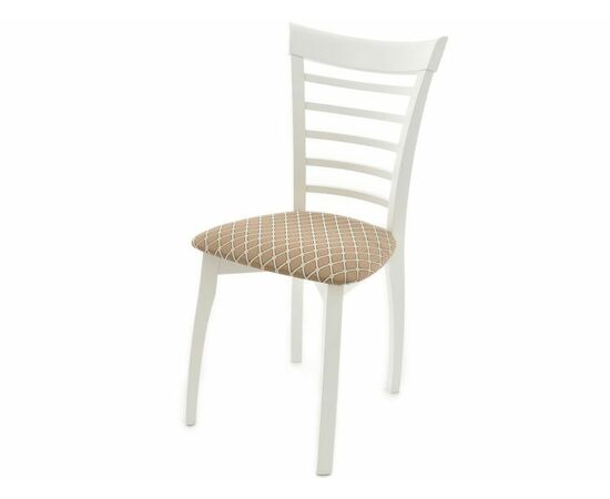 Обеденная группа (Стол Фабрицио-1 D100 и 4 стула Бурбон), эмаль белая, изображение 11 | Интернет магазин мебели и декора LifeDekor