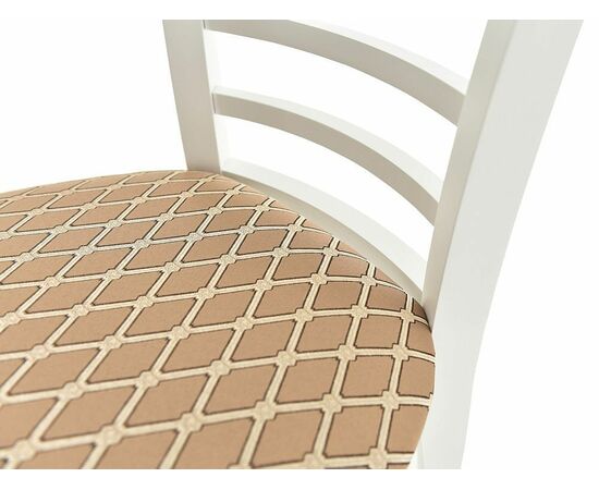 Обеденная группа (Стол Фабрицио-1 D100 и 4 стула Бурбон), эмаль белая, изображение 16 | Интернет магазин мебели и декора LifeDekor