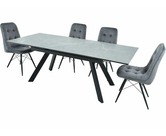 Стол «Como» Bayona Grey Natural, каркас черный, изображение 14 | Интернет магазин мебели и декора LifeDekor