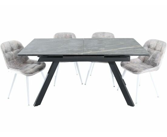 Стол «Como» Noir desir Bocciardato, каркас черный, изображение 15 | Интернет магазин мебели и декора LifeDekor