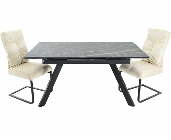 Стол «Como» Noir desir Bocciardato, каркас черный, изображение 19 | Интернет магазин мебели и декора LifeDekor