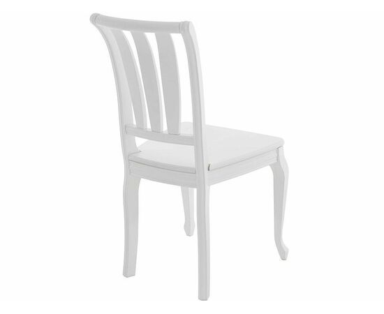 Обеденная группа (Стол Кабриоль GLASS и 4 стула Кабриоль жесткий), эмаль белая, изображение 12 | Интернет магазин мебели и декора LifeDekor