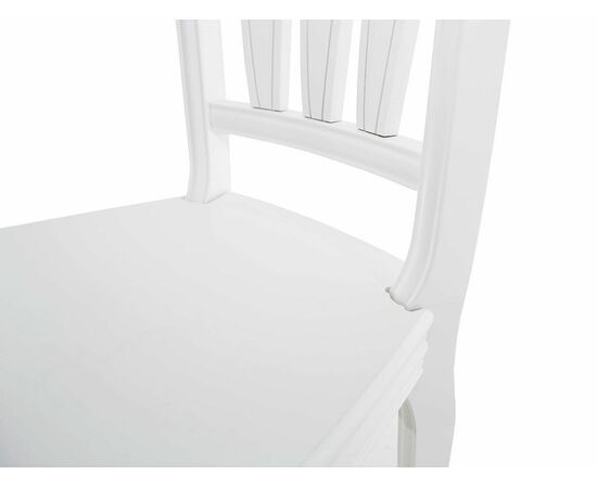 Обеденная группа (Стол Кабриоль GLASS и 4 стула Кабриоль жесткий), эмаль белая, изображение 14 | Интернет магазин мебели и декора LifeDekor