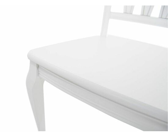 Обеденная группа (Стол Кабриоль GLASS и 4 стула Кабриоль жесткий), эмаль белая, изображение 15 | Интернет магазин мебели и декора LifeDekor