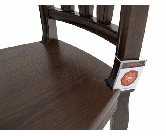 Обеденная группа (Стол Кабриоль GLASS и 4 стула Кабриоль жесткий), орех темный, изображение 14 | Интернет магазин мебели и декора LifeDekor