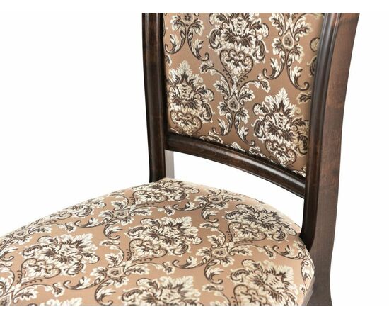 Обеденная группа (Стол Фабрицио-1 Glass и 4 стула Кабриоль), орех темный, изображение 13 | Интернет магазин мебели и декора LifeDekor