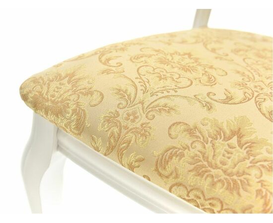 Обеденная группа (Стол Кабриоль и 4 стула Кабриоль с жесткой спинкой), эмаль белая, изображение 14 | Интернет магазин мебели и декора LifeDekor