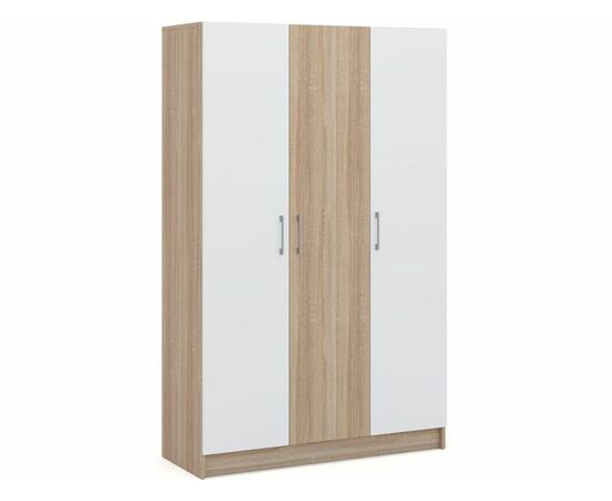 Шкаф «Алёна» 3-х дверный (без зеркал), Дуб сонома/Белый, изображение 2 | Интернет магазин мебели и декора LifeDekor