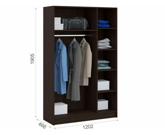 Спальня «Алена» 3 дв. шк, Венге/Дуб молочный, изображение 5 | Интернет магазин мебели и декора LifeDekor