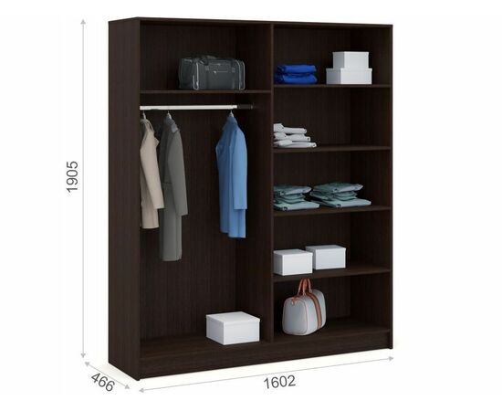 Спальня «Алена» 4 дв. шк, Венге/Дуб молочный, изображение 5 | Интернет магазин мебели и декора LifeDekor