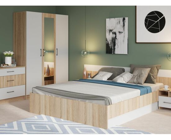 Комод «Алёна» 3ящ, Дуб сонома/Белый, изображение 10 | Интернет магазин мебели и декора LifeDekor