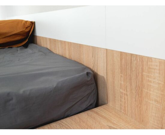 Кровать «Алёна» 160x200 с основанием, Дуб сонома/Белый, изображение 5 | Интернет магазин мебели и декора LifeDekor