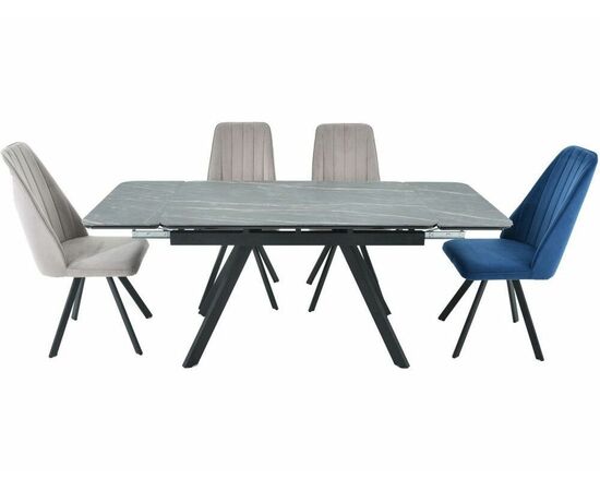 Стол «Леон» Noir Desir Bocciardato, каркас черный, изображение 13 | Интернет магазин мебели и декора LifeDekor