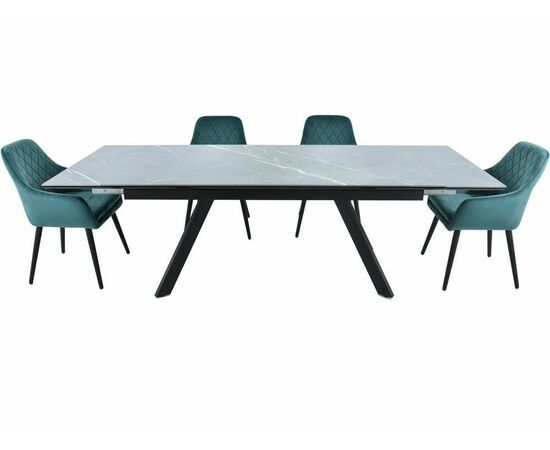 Стол «Monaco» Noir Desir Bocciardato, каркас черный, изображение 13 | Интернет магазин мебели и декора LifeDekor