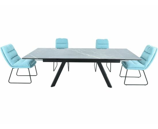 Стол «Monaco» Noir Desir Bocciardato, каркас черный, изображение 14 | Интернет магазин мебели и декора LifeDekor