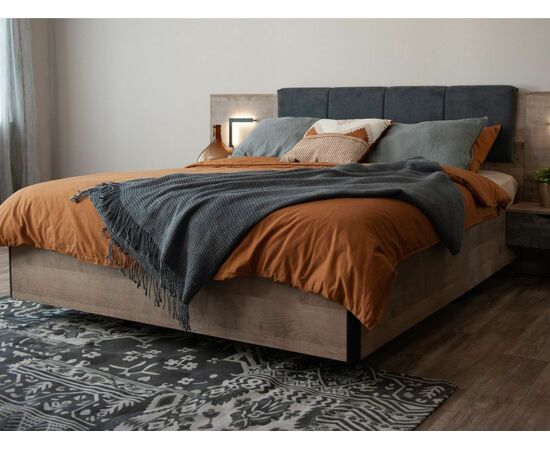 Спальня «Стокгольм» 3дв шк, Дуб гранж песочный/железный камень, изображение 11 | Интернет магазин мебели и декора LifeDekor