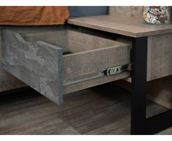 Спальня «Стокгольм» 4дв шк, Дуб гранж песочный/железный камень, изображение 17 | Интернет магазин мебели и декора LifeDekor