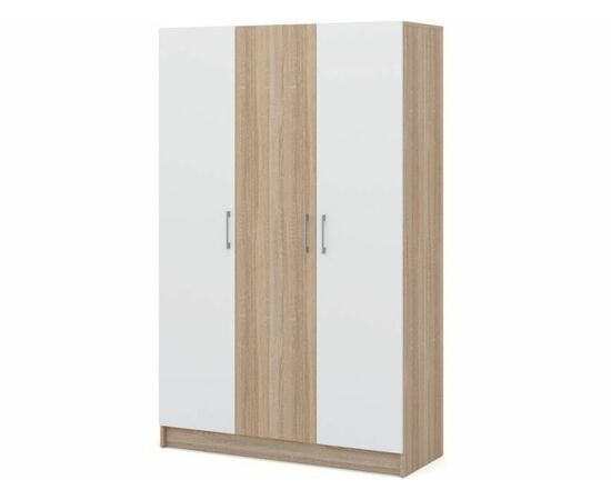 Шкаф «Алёна» 3-х дверный (без зеркал), Дуб сонома/Белый | Интернет магазин мебели и декора LifeDekor