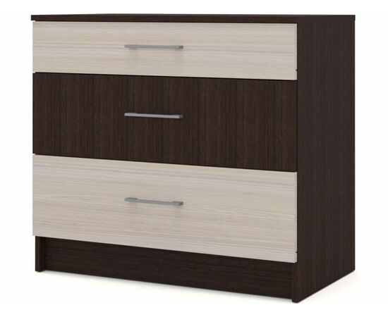 Комод «Алёна» 3ящ, Венге/Дуб молочный | Интернет магазин мебели и декора LifeDekor