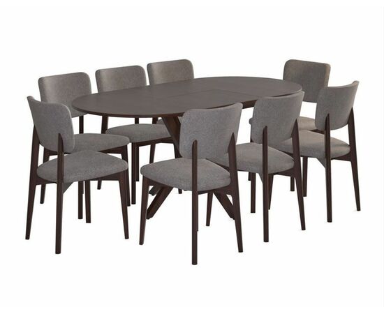 Стол обеденный овальный Астерия (Темный орех /шпон дуб), изображение 4 | Интернет магазин мебели и декора LifeDekor