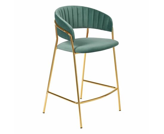 Стул полубарный Turin мятный с золотыми ножками | Интернет магазин мебели и декора LifeDekor