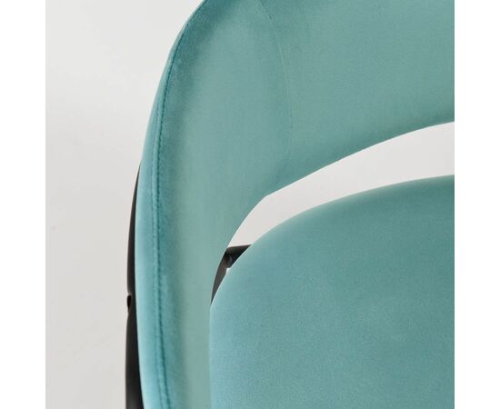 Стул Napoli светло-бирюзовый с чёрными ножками, Цвет: Светло-бирюзовый, изображение 6 | Интернет магазин мебели и декора LifeDekor