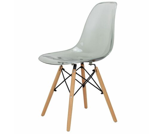 Стул Eames прозрачный серый, Цвет: Светло-серый, изображение 3 | Интернет магазин мебели и декора LifeDekor