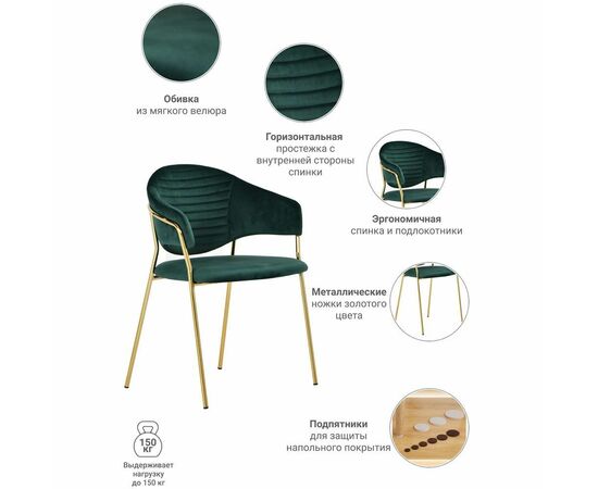 Стул Avatar зелёный, Цвет: Зеленый, изображение 9 | Интернет магазин мебели и декора LifeDekor