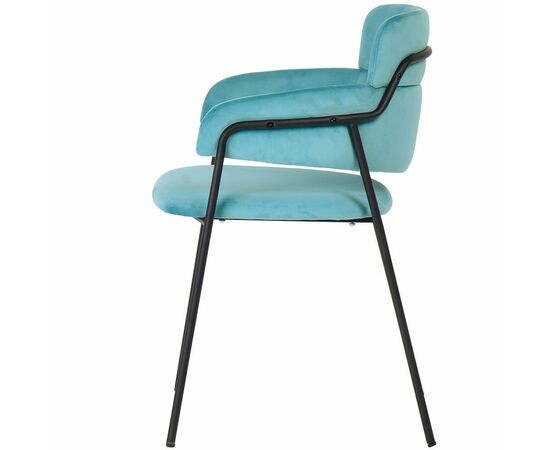 Стул Napoli светло-бирюзовый с чёрными ножками, Цвет: Светло-бирюзовый, изображение 3 | Интернет магазин мебели и декора LifeDekor