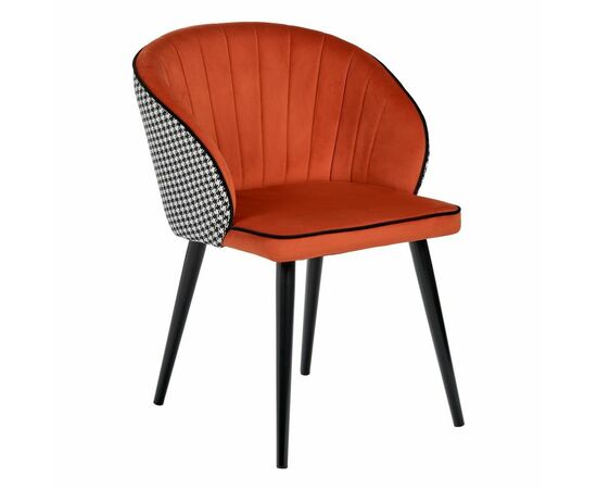 Стул Paola оранжевый с жаккардом | Интернет магазин мебели и декора LifeDekor