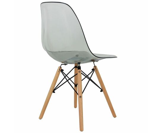 Стул Eames прозрачный серый, Цвет: Светло-серый, изображение 4 | Интернет магазин мебели и декора LifeDekor
