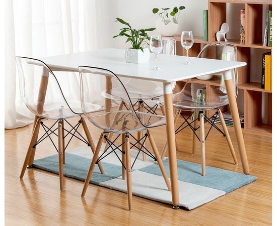 Стул Eames прозрачный, Цвет: Прозрачный, изображение 3 | Интернет магазин мебели и декора LifeDekor