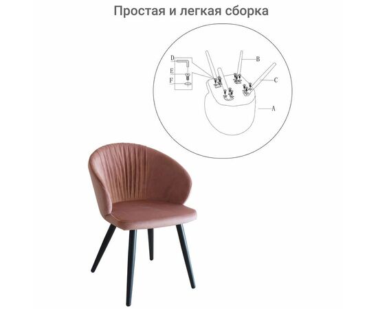 Стул Verona коралловый, Цвет: Коралловый, изображение 8 | Интернет магазин мебели и декора LifeDekor
