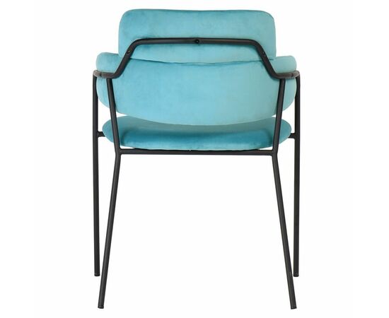 Стул Napoli светло-бирюзовый с чёрными ножками, Цвет: Светло-бирюзовый, изображение 4 | Интернет магазин мебели и декора LifeDekor