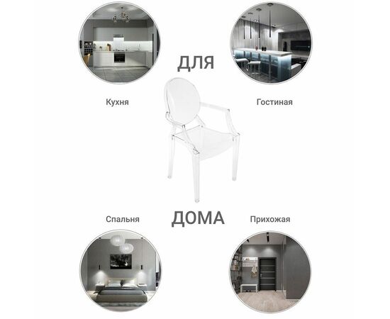 Стул Louis Ghost прозрачный, Цвет: Прозрачный, изображение 9 | Интернет магазин мебели и декора LifeDekor