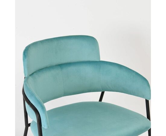 Стул Napoli светло-бирюзовый с чёрными ножками, Цвет: Светло-бирюзовый, изображение 5 | Интернет магазин мебели и декора LifeDekor