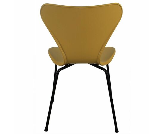Стул Seven Style горчичный с чёрными ножками, Цвет: Горчичный, изображение 4 | Интернет магазин мебели и декора LifeDekor
